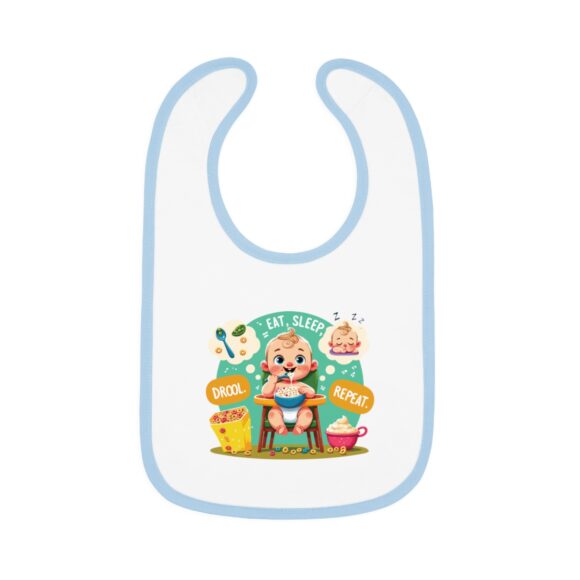 'Eat, Sleep, Drool, Repeat' Baby Bib